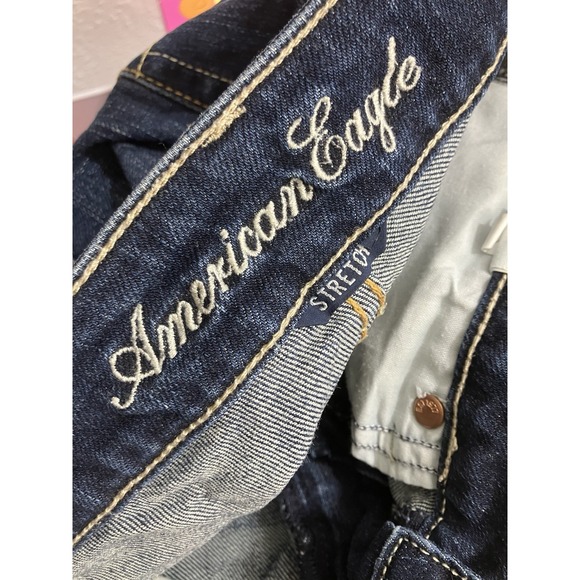 American Eagle Favorite Boyfriend Blue Denim Jeans Pants Woman's Size 4 - Picture 5 of 6